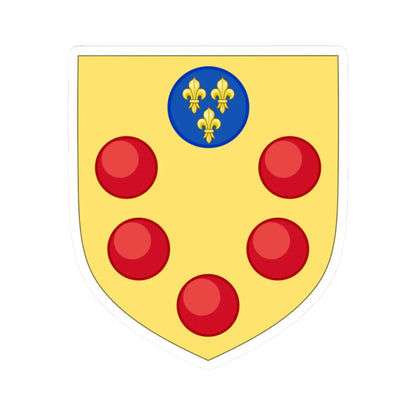 Augmented Arms of Medici (Italy) (Coat of Arms) STICKER Vinyl Kiss-Cut Decal 2 Inch White - The Sticker Space