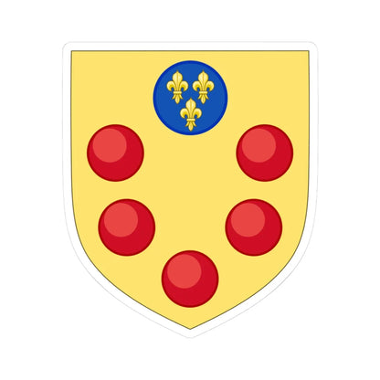 Augmented Arms of Medici (Italy) (Coat of Arms) STICKER Vinyl Kiss-Cut Decal 3 Inch White - The Sticker Space