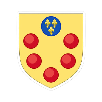 Augmented Arms of Medici (Italy) (Coat of Arms) STICKER Vinyl Kiss-Cut Decal 4 Inch White - The Sticker Space