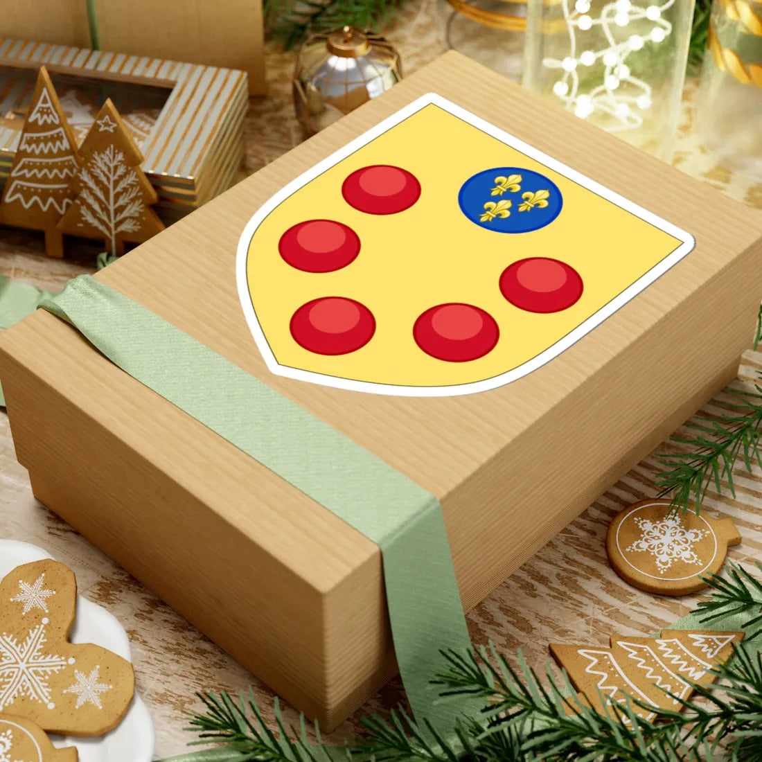 Augmented Arms of Medici (Italy) (Coat of Arms) STICKER Vinyl Kiss-Cut Decal - The Sticker Space