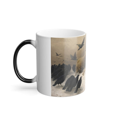 August Friedrich Albrecht Schenck (1828-1901) Anguish - oil on canvas - Color Changing Mug 11oz-11oz-The Sticker Space