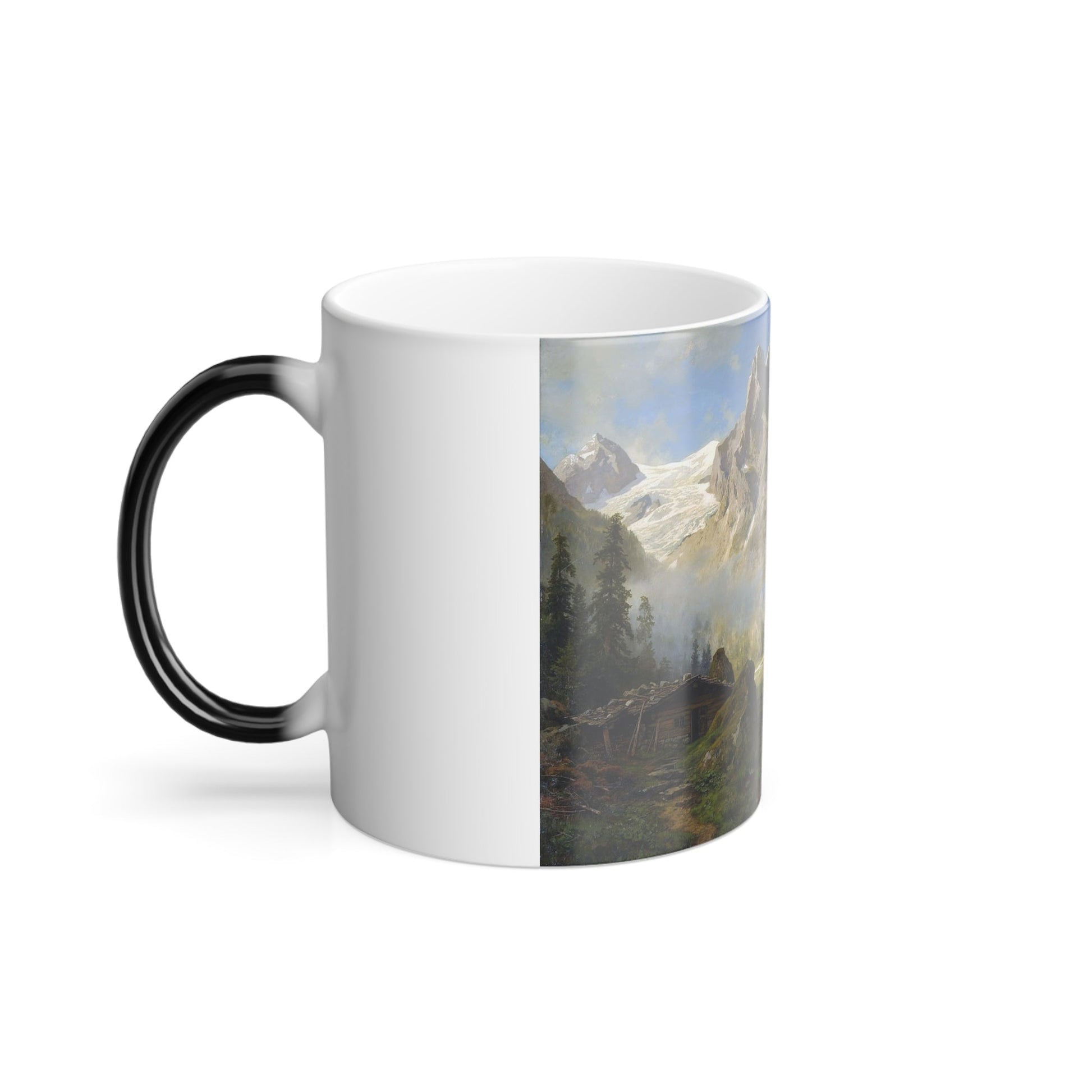 August Wilhelm Leu (1819-1897) Matterhorn - oil on canvas - Color Changing Mug 11oz-11oz-The Sticker Space