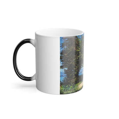 Auguste Baud-Bovy (1848-1899) Paysage de Port-Tunnel - Oil on Canvas - Color Changing Mug 11oz-11oz-The Sticker Space