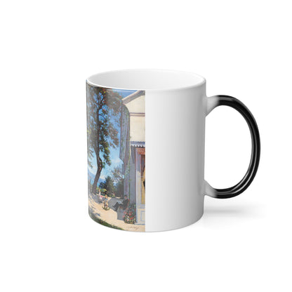 Auguste Baud-Bovy (1848-1899) Paysage de Port-Tunnel - Oil on Canvas - Color Changing Mug 11oz-11oz-The Sticker Space