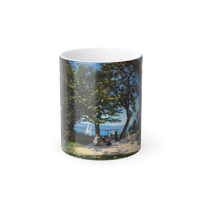 Auguste Baud-Bovy (1848-1899) Paysage de Port-Tunnel - Oil on Canvas - Color Changing Mug 11oz-11oz-The Sticker Space