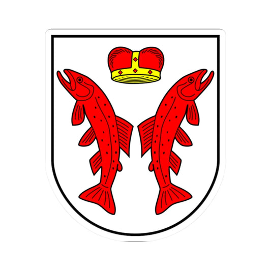 Aukstadvarioherbas (Lithuania) (Coat of Arms) STICKER Vinyl Kiss-Cut Decal 2 Inch White - The Sticker Space