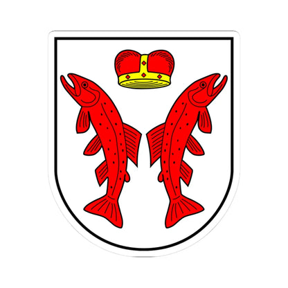 Aukstadvarioherbas (Lithuania) (Coat of Arms) STICKER Vinyl Kiss-Cut Decal 3 Inch White - The Sticker Space