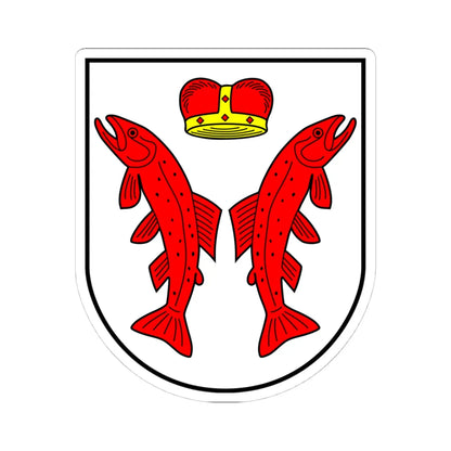 Aukstadvarioherbas (Lithuania) (Coat of Arms) STICKER Vinyl Kiss-Cut Decal 4 Inch White - The Sticker Space