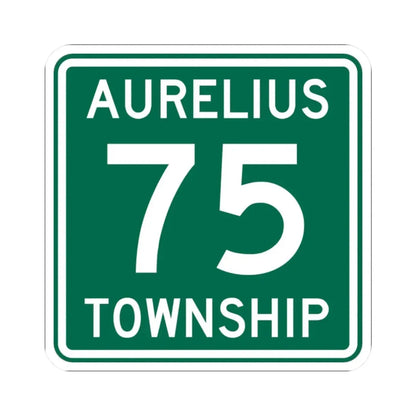 Aurelius Township Route 75 Washington County Ohio (Ohio) (Road Sign) STICKER Vinyl Kiss-Cut Decal 2 Inch White - The Sticker Space