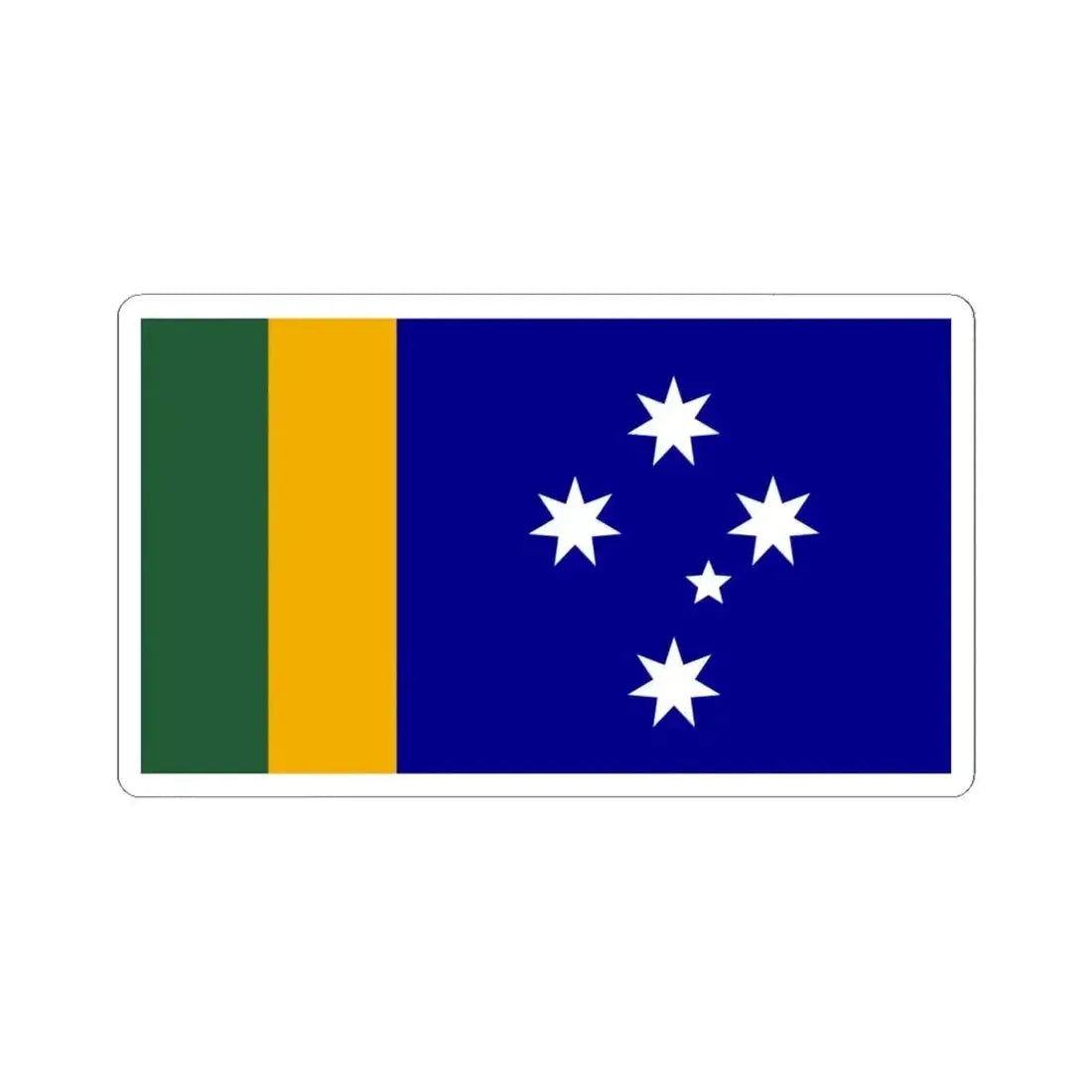 Ausflag - Proposed flag for sport events (Australia) STICKER Vinyl Kiss-Cut Decal 6 Inch White - The Sticker Space