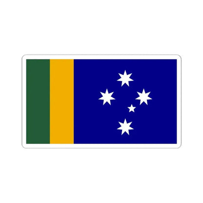 Ausflag - Proposed flag for sport events (Australia) STICKER Vinyl Kiss-Cut Decal 6 Inch White - The Sticker Space