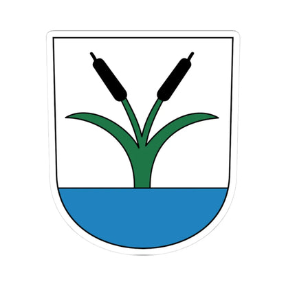 Auslikon-Balm-coat-of-arms (Switzerland) (Coat of Arms) STICKER Vinyl Kiss-Cut Decal 3 Inch White - The Sticker Space