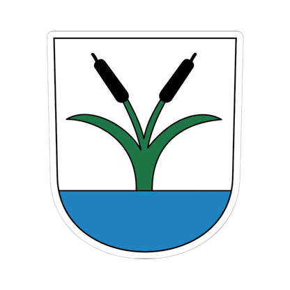 Auslikon-Balm-coat-of-arms (Switzerland) (Coat of Arms) STICKER Vinyl Kiss-Cut Decal 6 Inch White - The Sticker Space