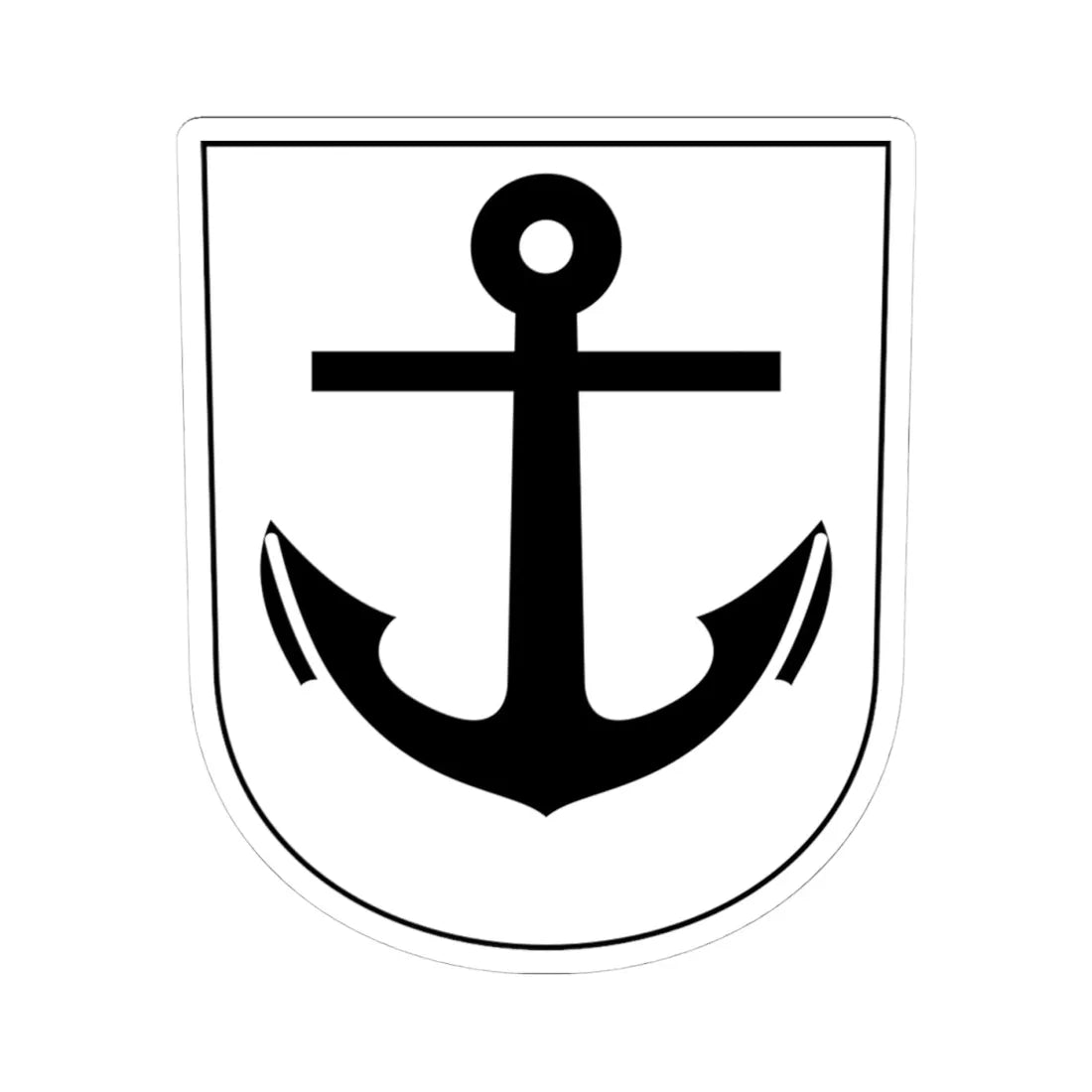 Aussersihl-blazon (Switzerland) (Coat of Arms) STICKER Vinyl Kiss-Cut Decal 4 Inch White - The Sticker Space