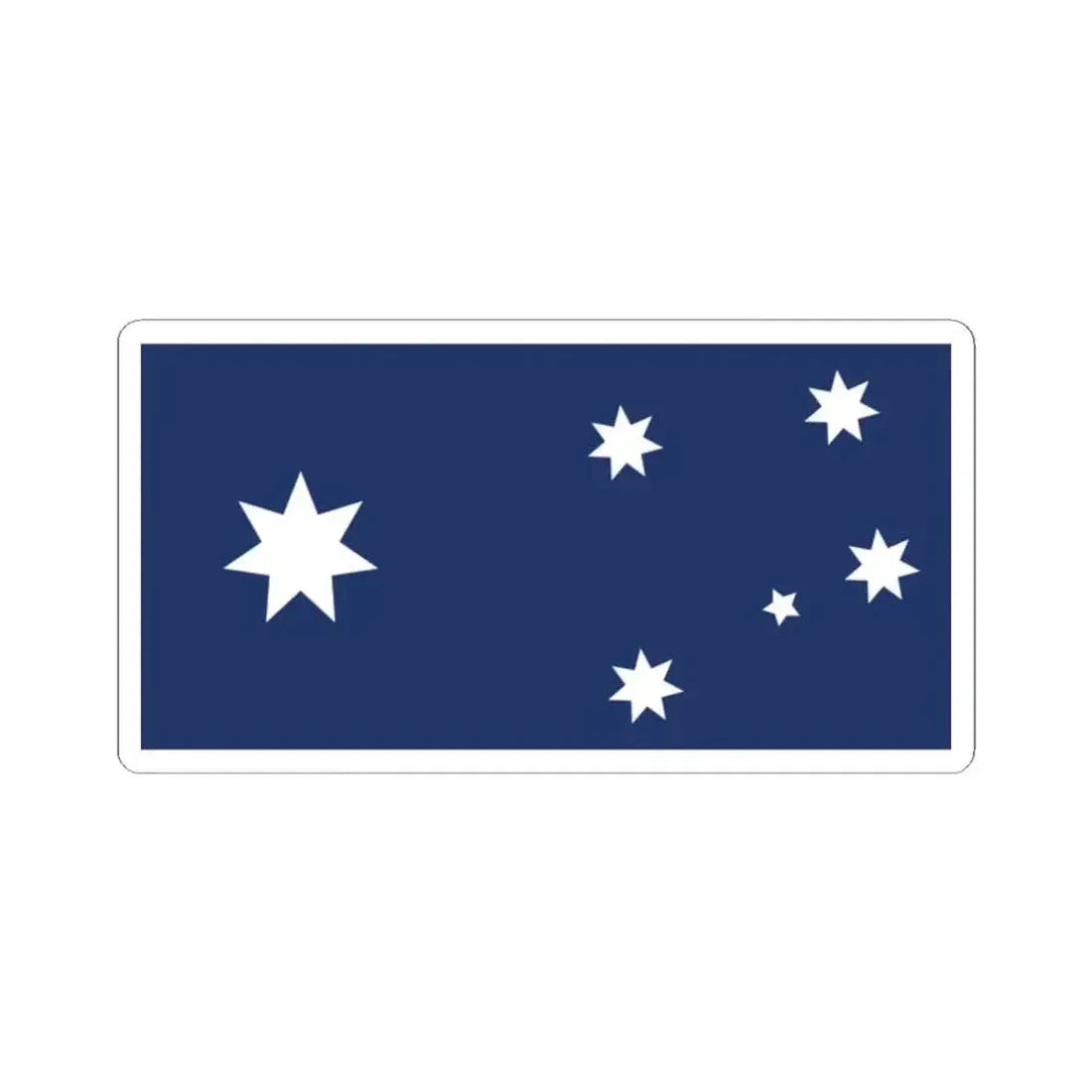 Australasian Posts Proposal 1968 Australian Flag Proposal (Australia) STICKER Vinyl Kiss-Cut Decal 2 Inch White - The Sticker Space