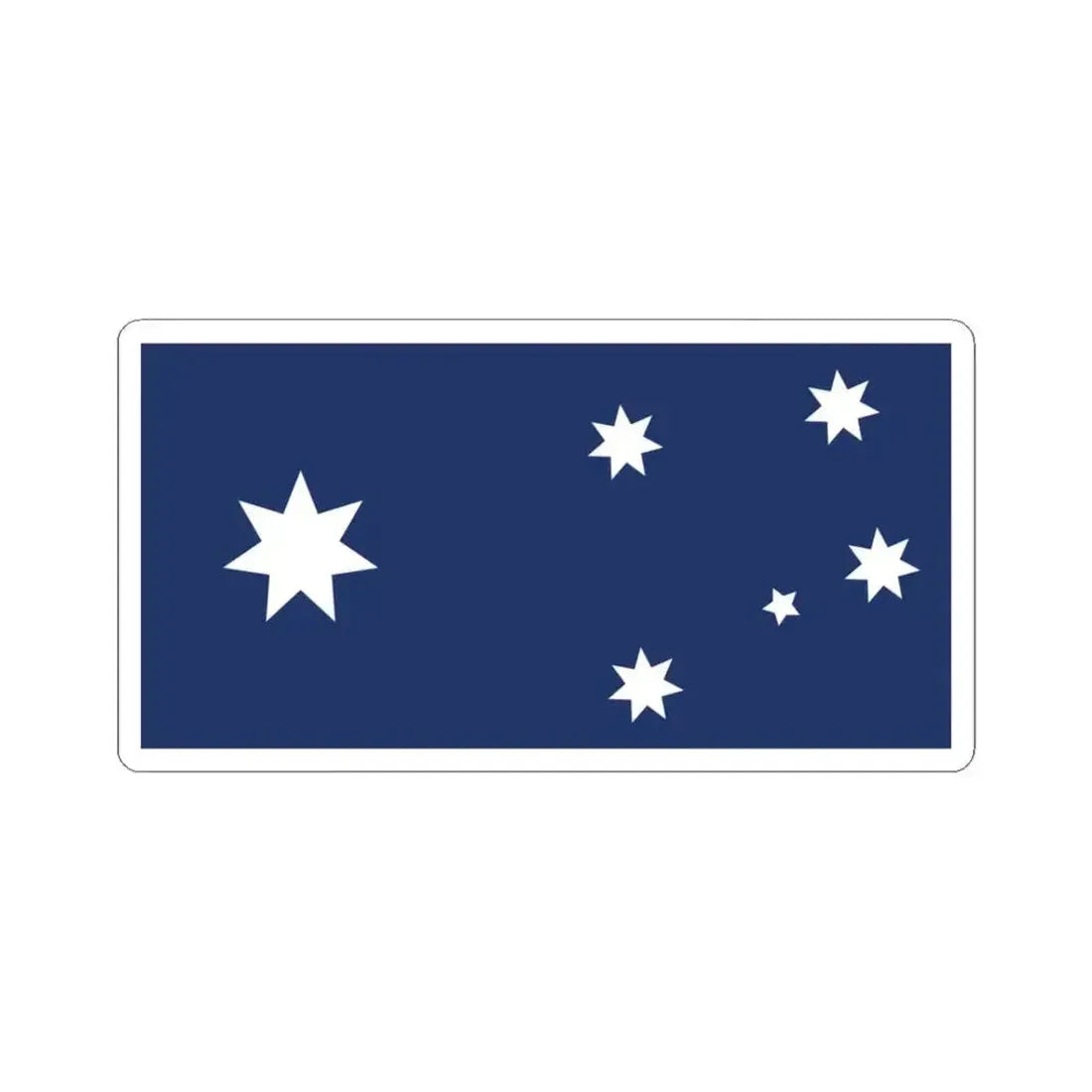 Australasian Posts Proposal 1968 Australian Flag Proposal (Australia) STICKER Vinyl Kiss-Cut Decal 3 Inch White - The Sticker Space