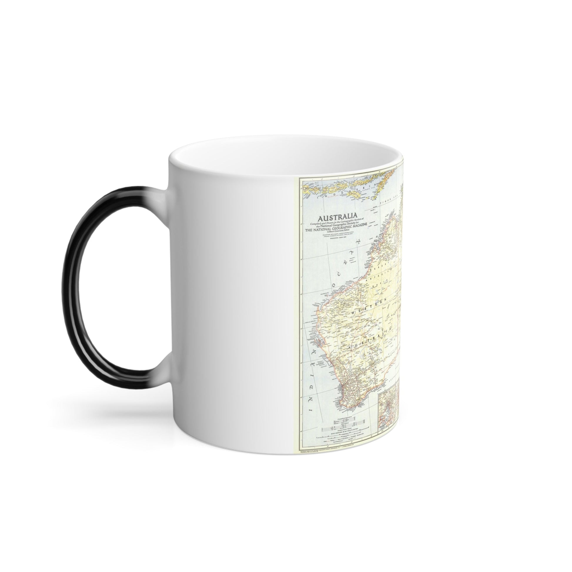 Australia (1948) (Map) Color Changing Mug 11oz-11oz-The Sticker Space