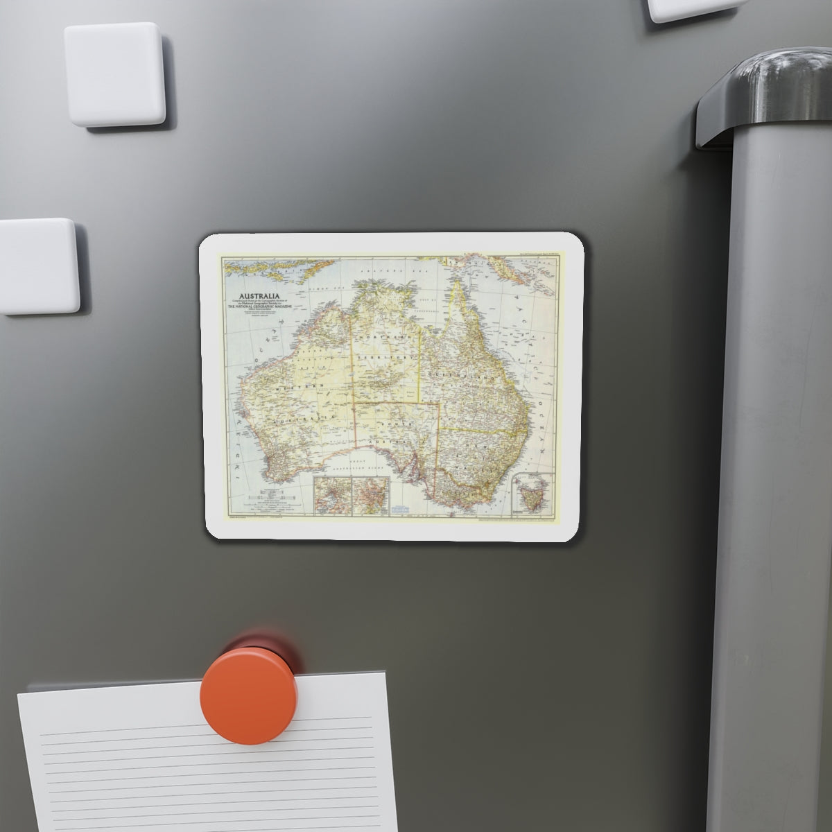 Australia (1948) (Map) Refrigerator Magnet-The Sticker Space