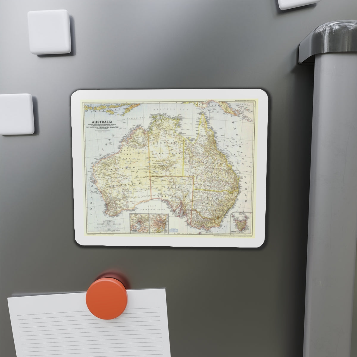 Australia (1948) (Map) Refrigerator Magnet-The Sticker Space