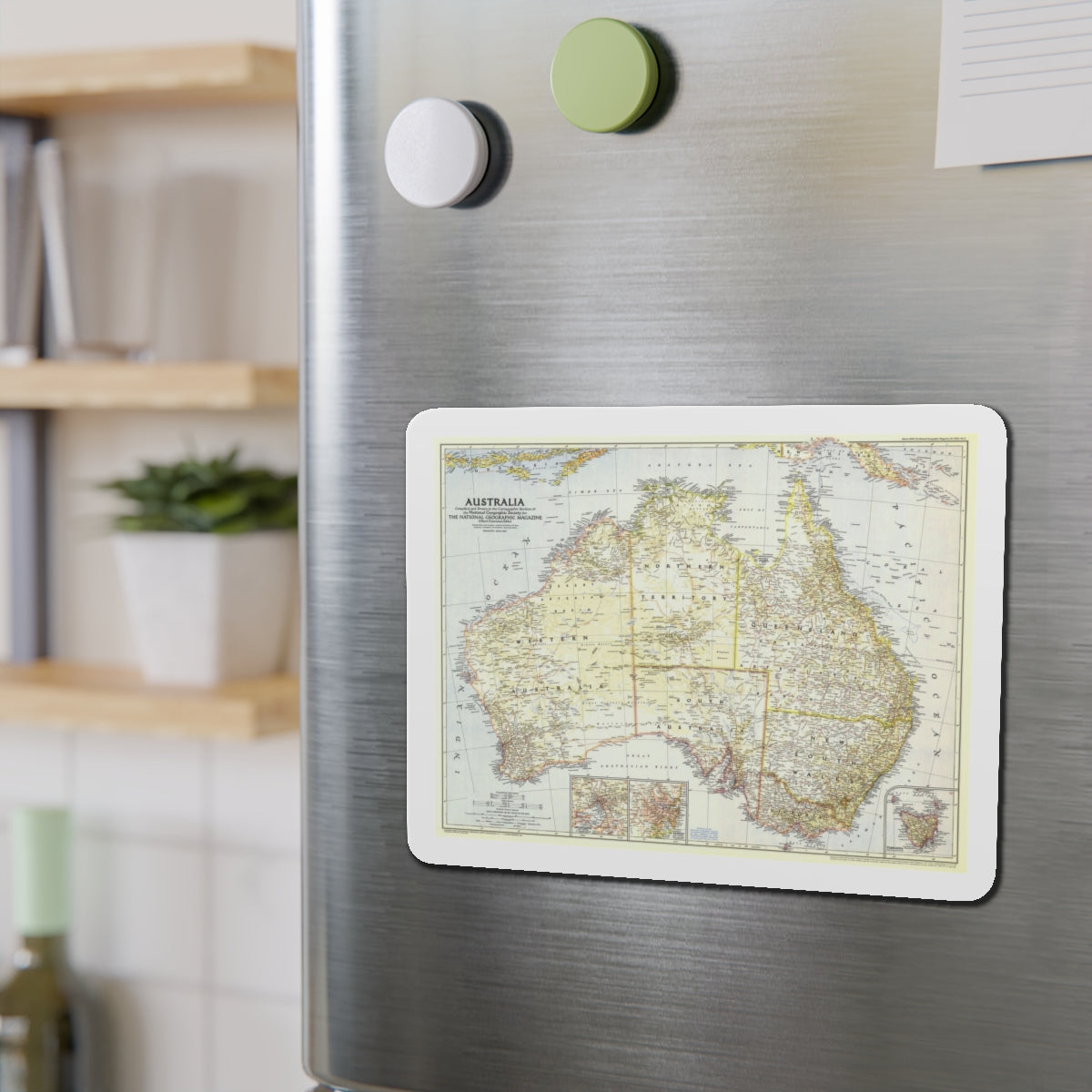 Australia (1948) (Map) Refrigerator Magnet-The Sticker Space