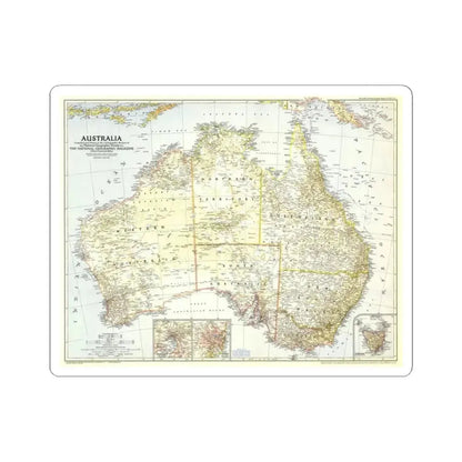 Australia (1948) (Map) STICKER Vinyl Kiss-Cut Decal 3 Inch White - The Sticker Space