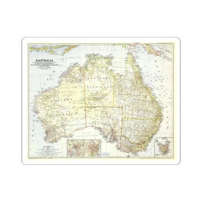Australia (1948) (Map) STICKER Vinyl Kiss-Cut Decal 6 Inch White - The Sticker Space