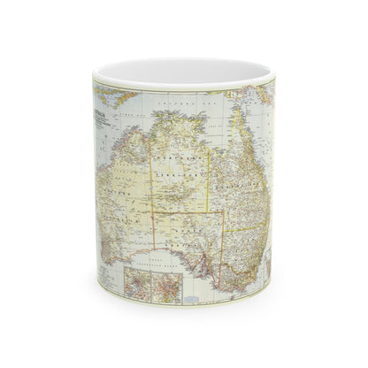 Australia (1948) (Map) White Coffee Mug-11oz-The Sticker Space