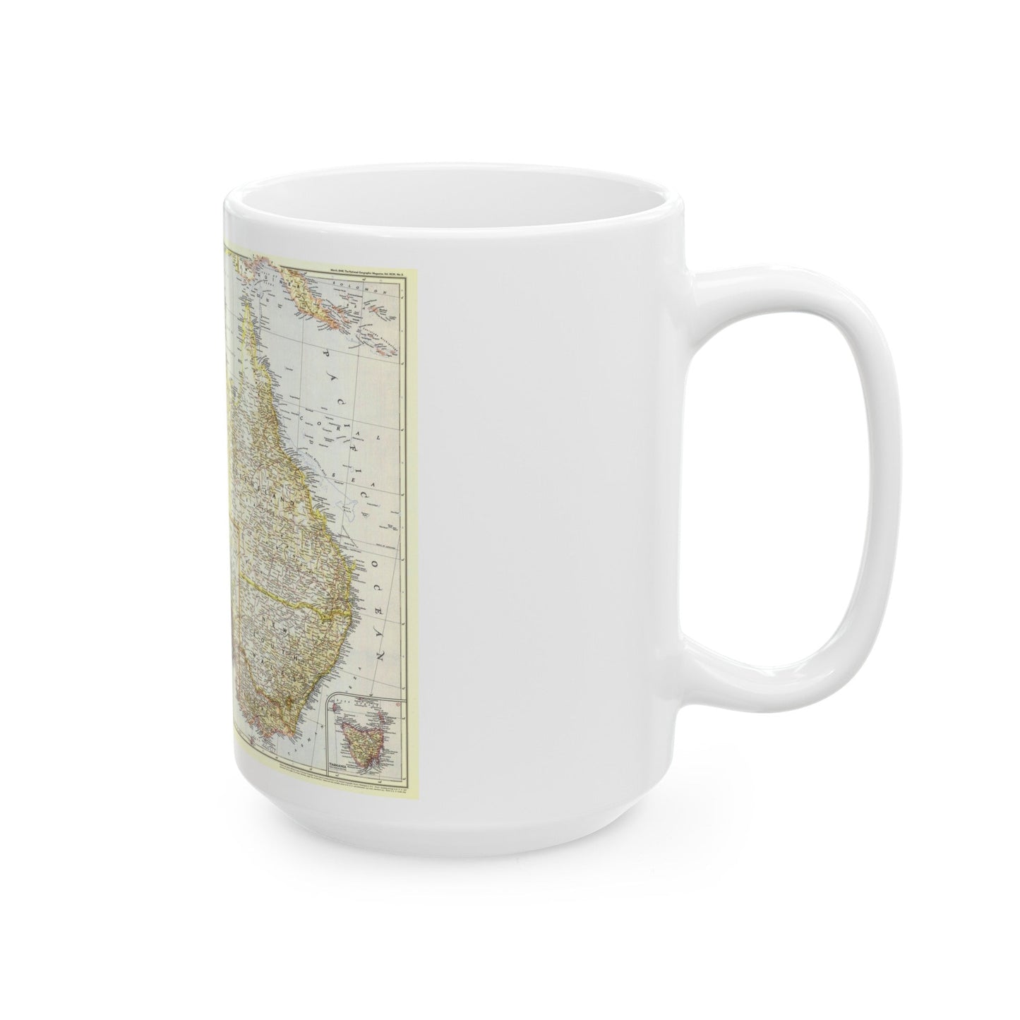 Australia (1948) (Map) White Coffee Mug-The Sticker Space