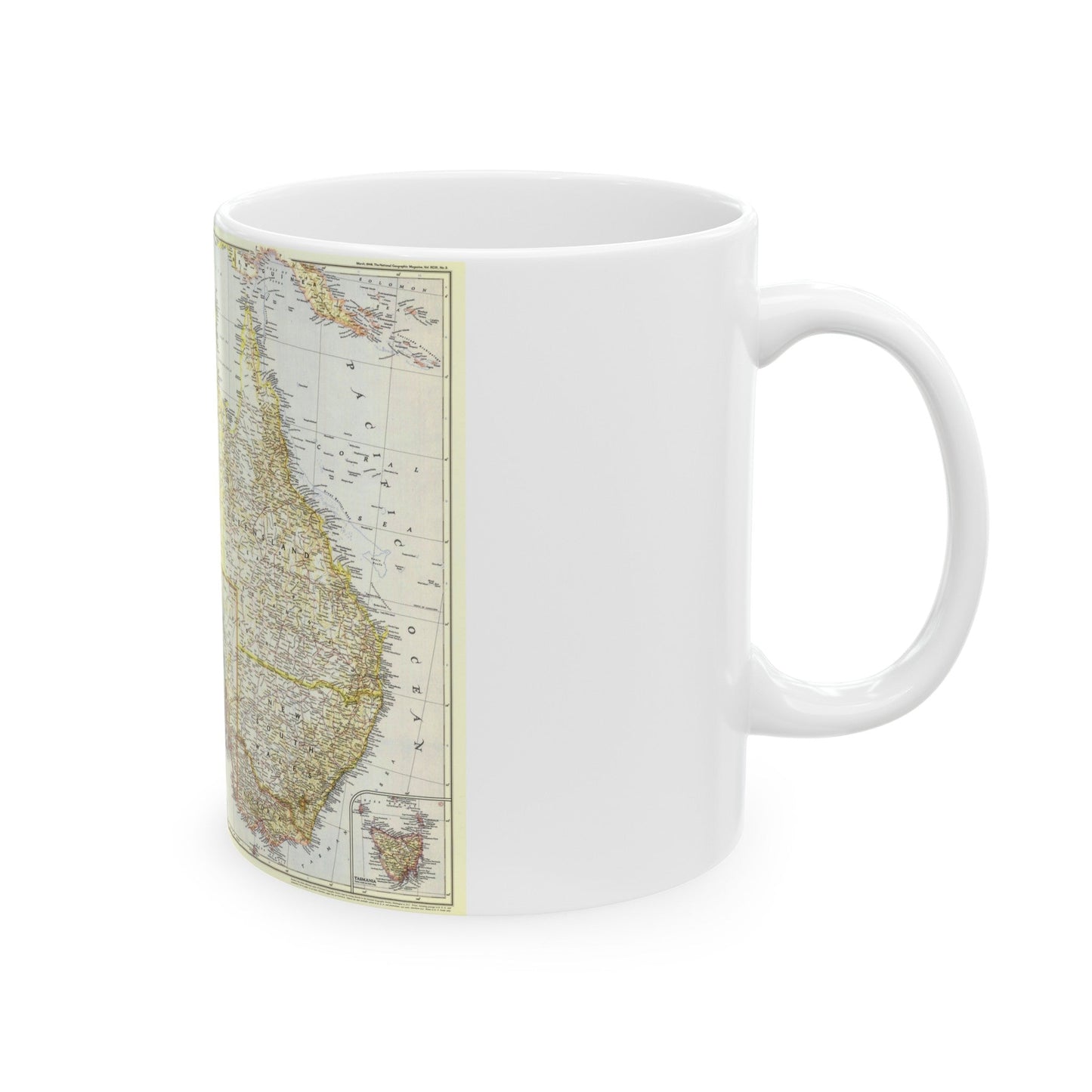 Australia (1948) (Map) White Coffee Mug-The Sticker Space