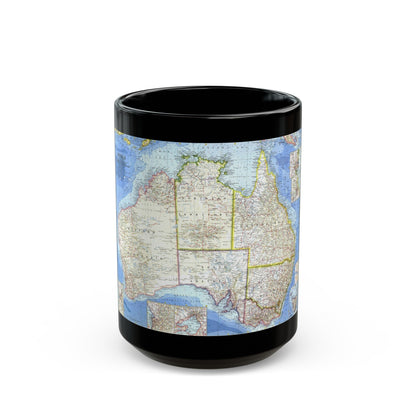 Australia (1963) (Map) Black Coffee Mug-15oz-The Sticker Space