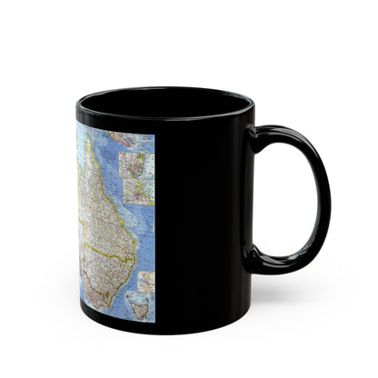 Australia (1963) (Map) Black Coffee Mug-The Sticker Space