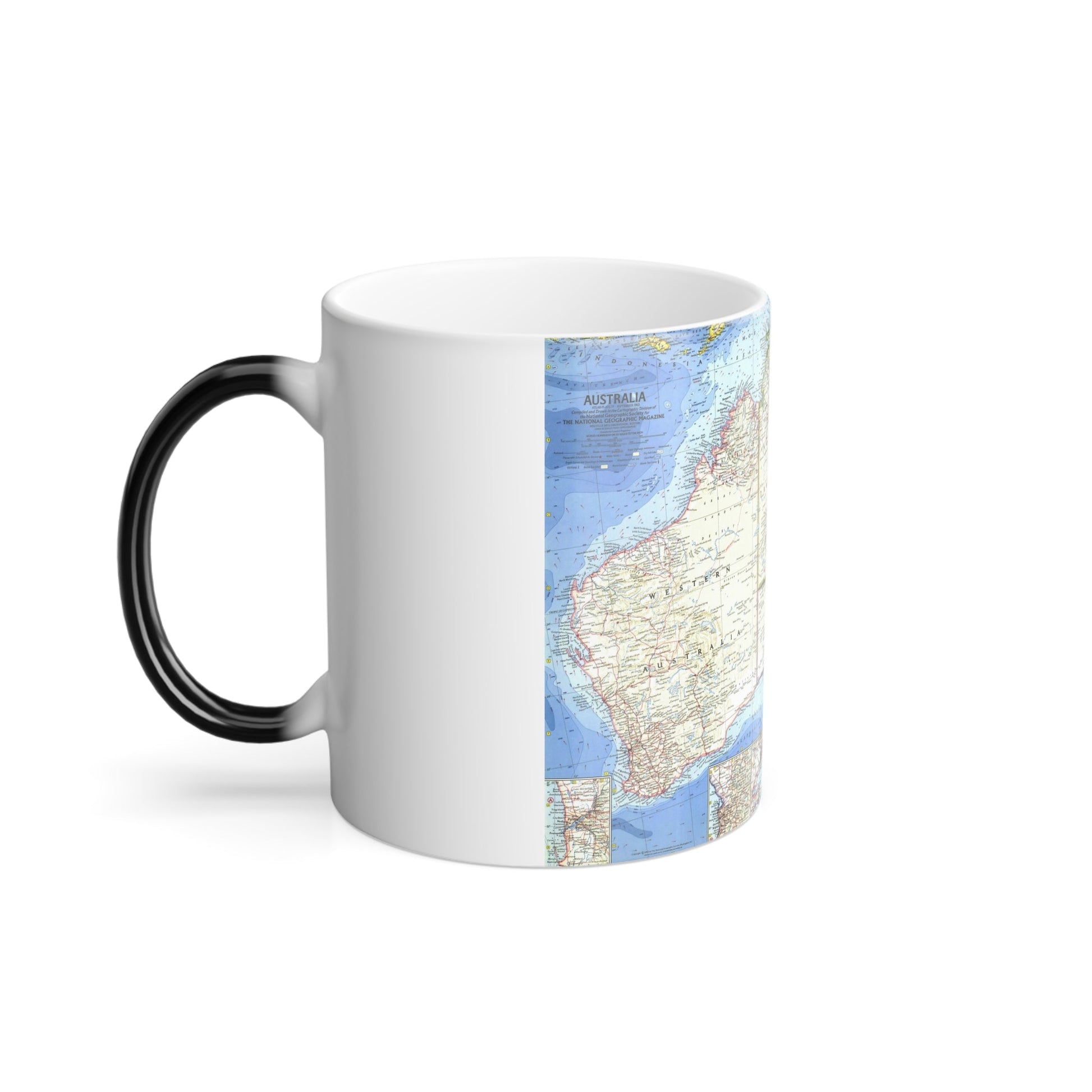 Australia (1963) (Map) Color Changing Mug 11oz-11oz-The Sticker Space