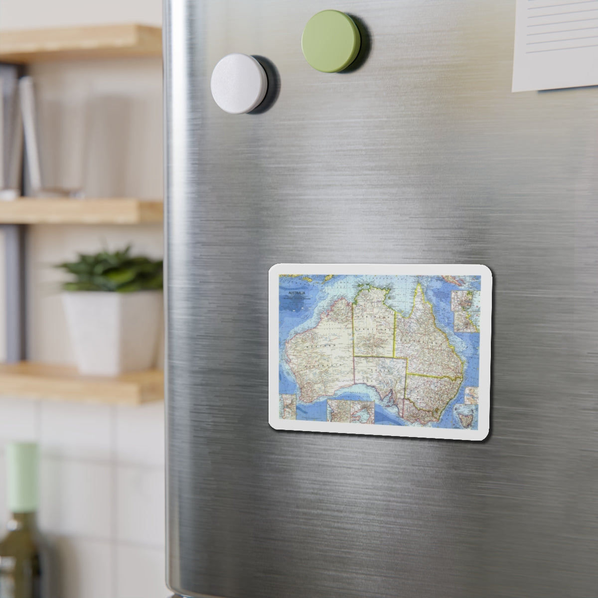 Australia (1963) (Map) Refrigerator Magnet-The Sticker Space