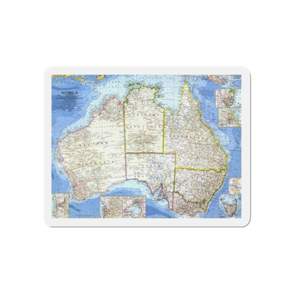 Australia (1963) (Map) Refrigerator Magnet-5" x 5"-The Sticker Space