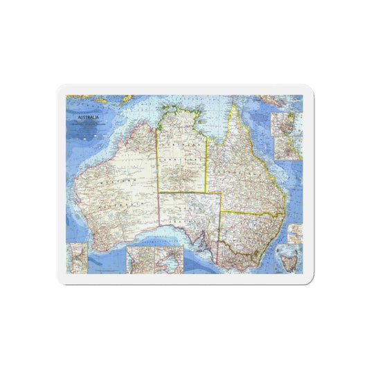 Australia (1963) (Map) Refrigerator Magnet-6 × 6"-The Sticker Space