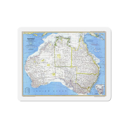 Australia (1979) (Map) Refrigerator Magnet-3" x 3"-The Sticker Space