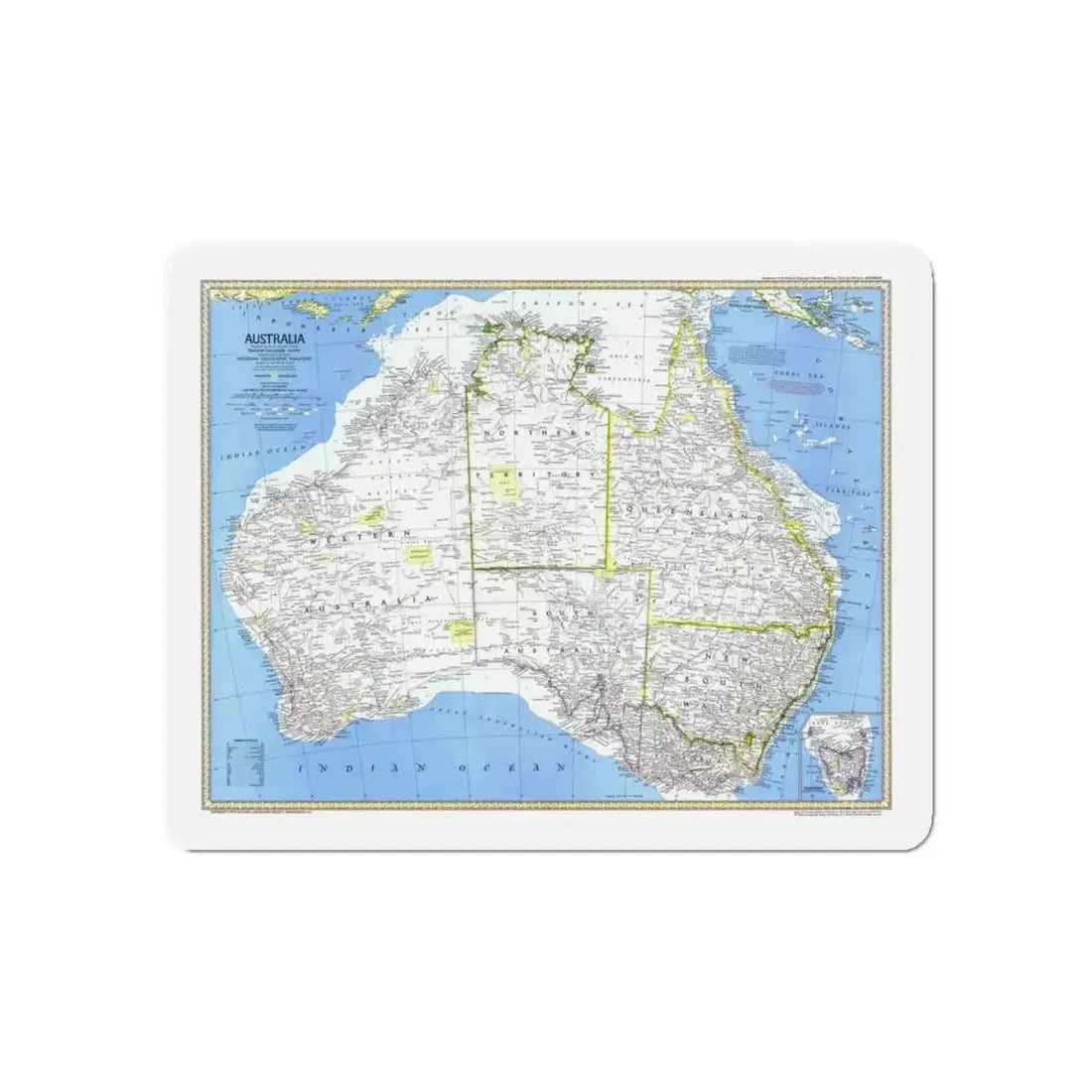Australia (1979) (Map) Refrigerator Magnet - The Sticker Space