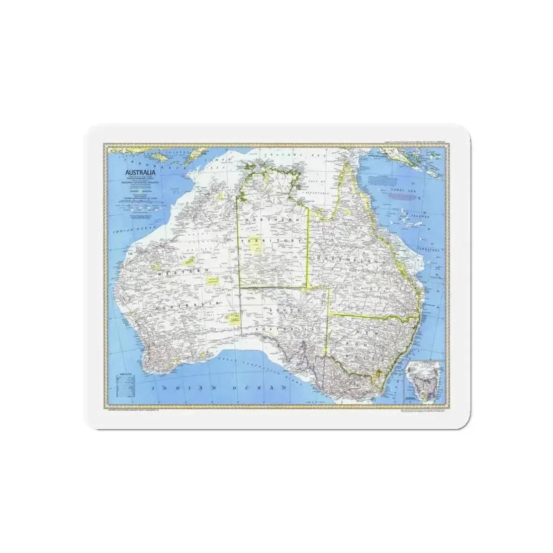 Australia (1979) (Map) Refrigerator Magnet - The Sticker Space
