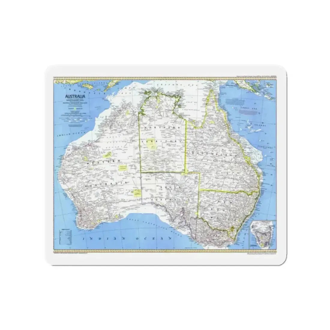 Australia (1979) (Map) Refrigerator Magnet - The Sticker Space