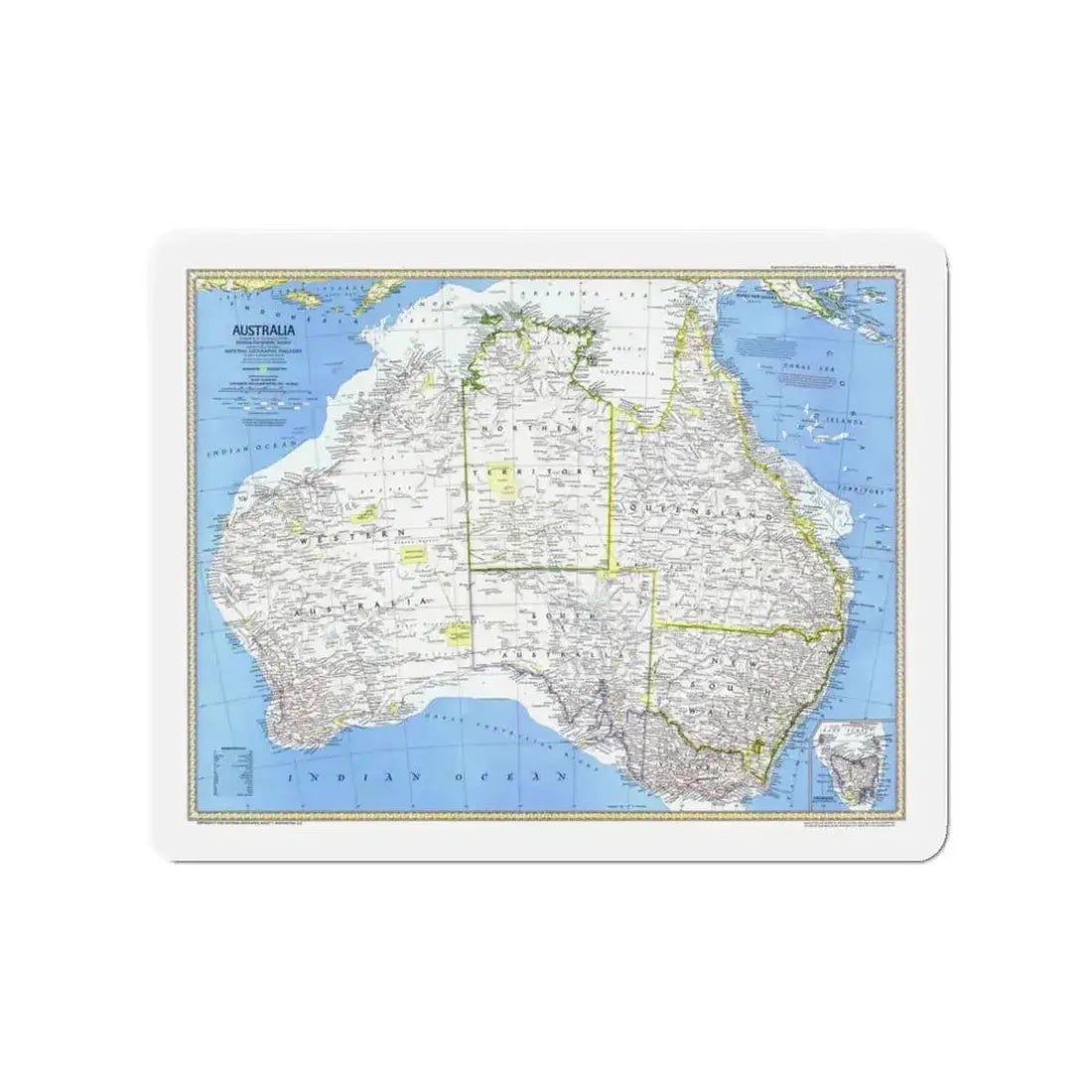 Australia (1979) (Map) Refrigerator Magnet - The Sticker Space