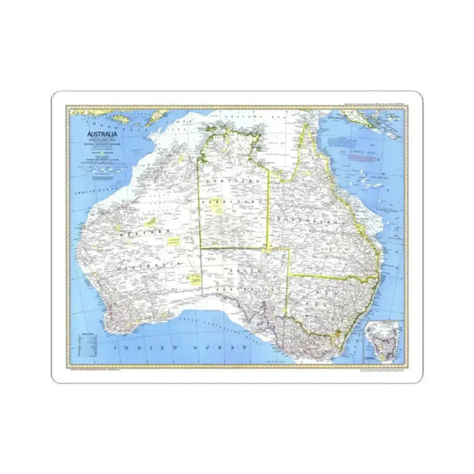 Australia (1979) (Map) STICKER Vinyl Kiss-Cut Decal 2 Inch White - The Sticker Space
