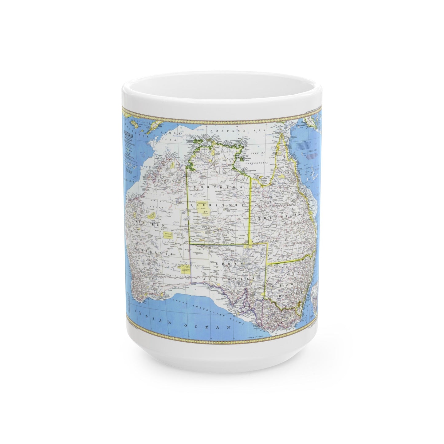 Australia (1979) (Map) White Coffee Mug-15oz-The Sticker Space