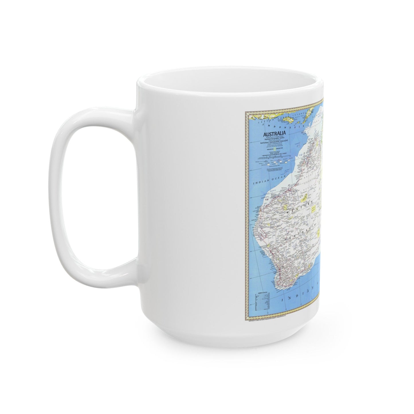 Australia (1979) (Map) White Coffee Mug-The Sticker Space