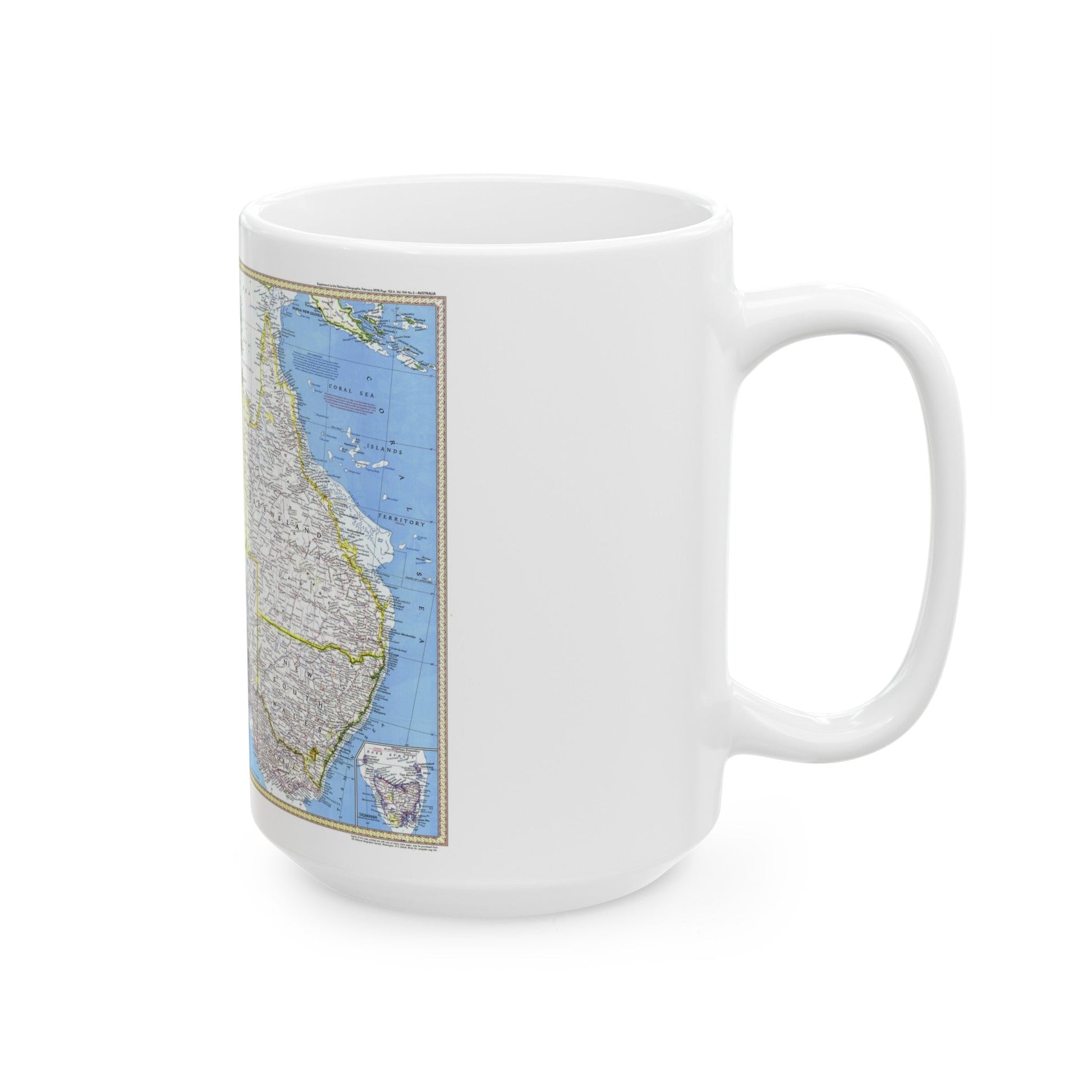 Australia (1979) (Map) White Coffee Mug-The Sticker Space