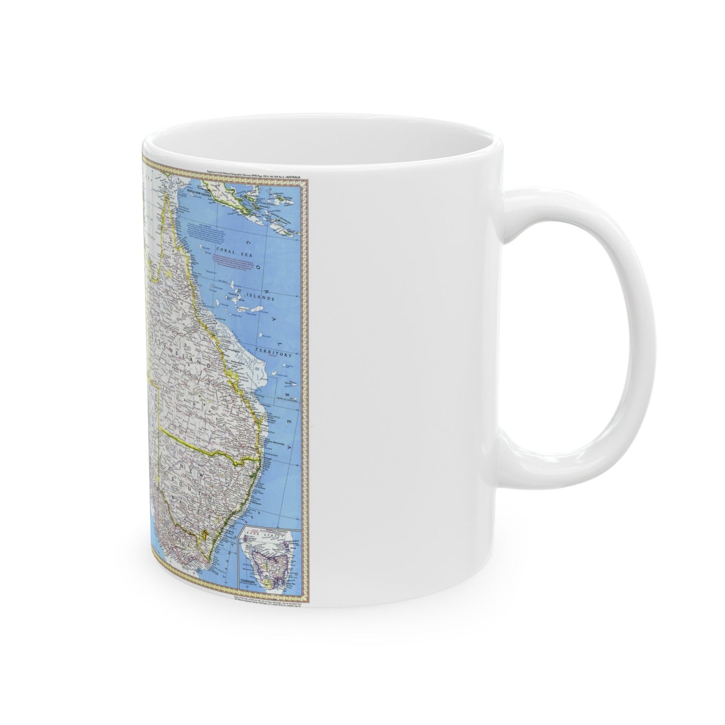 Australia (1979) (Map) White Coffee Mug-The Sticker Space