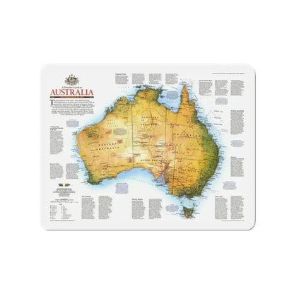 Australia - A Traveller's Look (1988) (Map) Refrigerator Magnet 3" x 3" Die-Cut 1 pc - The Sticker Space