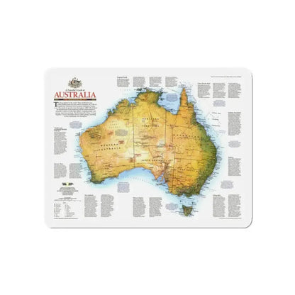 Australia - A Traveller's Look (1988) (Map) Refrigerator Magnet 5" x 5" Die-Cut 1 pc - The Sticker Space