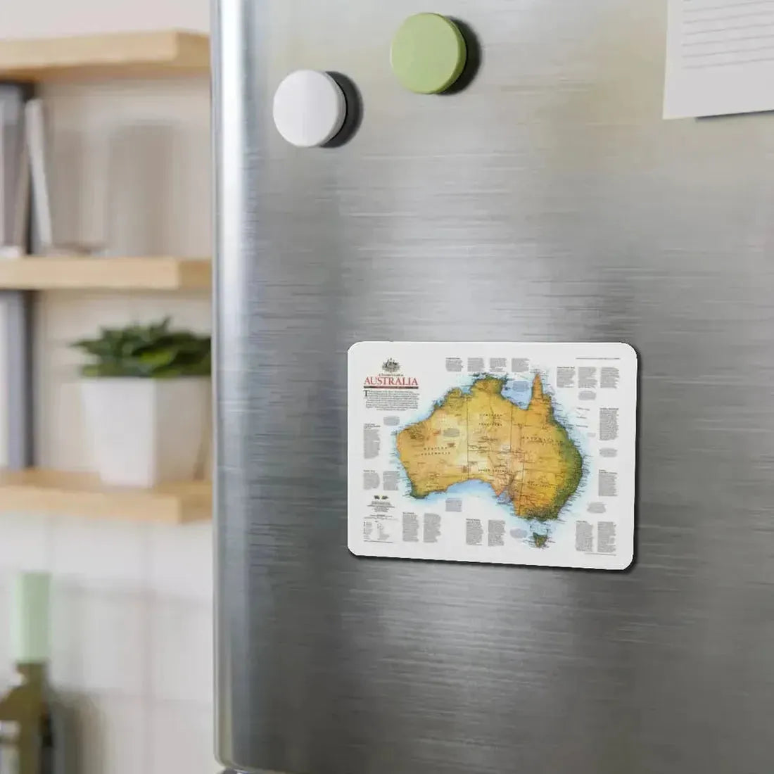 Australia - A Traveller's Look (1988) (Map) Refrigerator Magnet - The Sticker Space