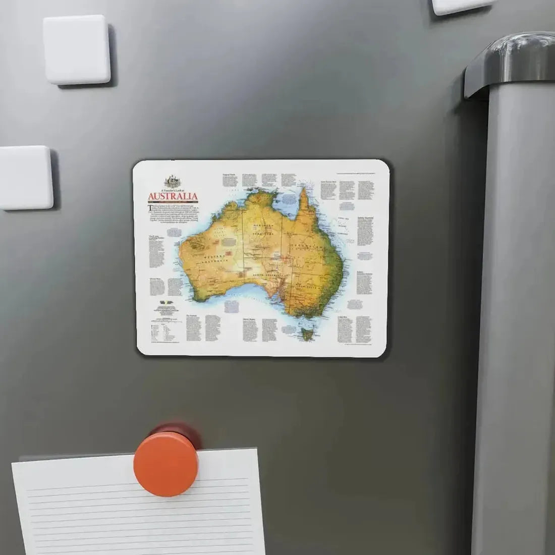 Australia - A Traveller's Look (1988) (Map) Refrigerator Magnet - The Sticker Space
