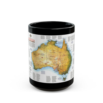 Australia - A Traveller's Look (1988) (Map) Black Coffee Mug-15oz-The Sticker Space